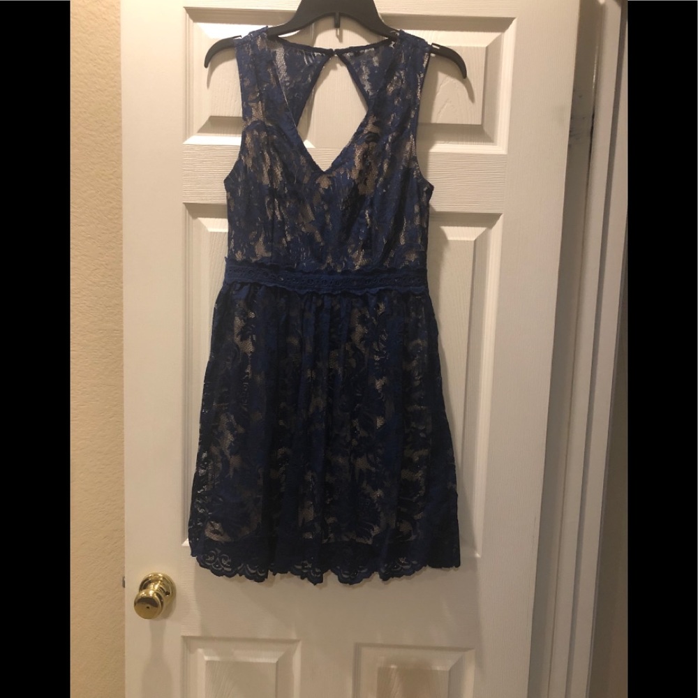 Francescas beige nude and navy dress
